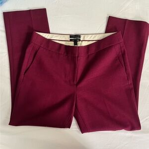 J.Crew• Merlot Wool Campbell Trousers• Sz 6